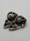 11 3g 925 Antique Studio Made Sterling Silver Screwback Swirl Bow Earrings