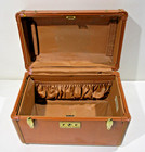 Vintage Samsonite Train Case Streamlite Hard Side Suitcase Brown Luggage No Key