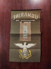 Us Wwi  son In Service  Us Marines  Embroidered Window Banner Rare