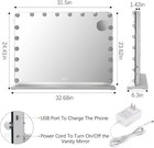 Hollywood Vanity Mirror With Light  Makeup Mirror With Dimmer Led Lighted Vanity