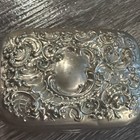 Antique Silver Hinged Box Tin Victorian 