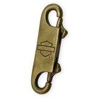 Vintage Brass Harley Davidson Eagle Double Spring Clip Keychain