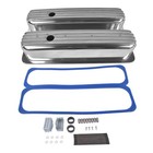 Finned Aluminum Valve Covers Polished Replacement For Chevy 5 0l   5 7l 1987-   