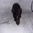 Vtg Hand Carved Solid Wooden African Rhinoceros Figurine Sculpture 9 5  X 4 25   