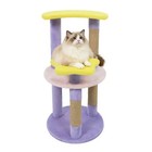 29in Moon Star Cat Tree Purple 4 Level Tower Jute Scratching Posts Anti Tip