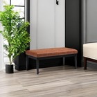 Tufted Ottoman Bench Entryway End Bed Hallway Living Room Table Faux Leather 41 