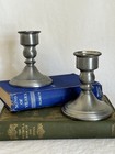 Vintage Pewter Candlestick Holders Web Weighted Set Of Two