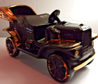 Vintage Roadster Convertible Car Planter-black And Gold