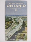 1964 Ontario Canada Official Road Map Ont Garden City Skyway John Robarts Vtg 8g