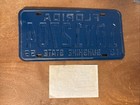 1956 Florida License Plate W  Original Registration Card   10 W 12704 Broward 