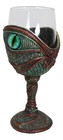 Mystical Horus Wedjat Gaze Eye Of The Dragon Scales Wine Glass Goblet Chalice