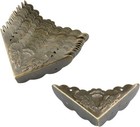 Antique Decorative Box Corner Protectors 1 6  X 1 6  Bronze Tone