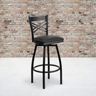 Hercules Series  x  Back Metal Restaurant Barstool  Modern Upholstered Armless B