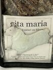 Fringed Fishnet Scarf Gita Maria Glass Enamel On Silver  Pins Yarn Kit  26