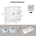 36  Bathroom Vanity With Ceramic Sink Extra Large Storage With 2 Doors 3 Drawers