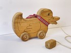 Handcrafted Wooden Duck   Bird - Pull Toy - Vintage Toy- Pull Toy
