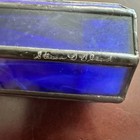 Rare Steven D Bland Handmade Stained Glass Blue Kaleidoscope Signed Vintage Vtg