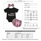 3pcs Newborn Kids Baby Girl Outfits Clothes Romper Bodysuit tutu Pants Dress Set