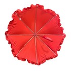 New Red Hat Society Ruffled Parasol Umbrella 25  Curved Handle