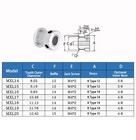 Mxl Timing Belt Drive Pulleys K-type Pitch 2 032mm For Cnc Step Motor 15t 22t