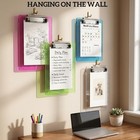 2 Pcs Clear Small Clipboards A5  6x9 Inch   Acrylic Mini Clipboard With Ruler tr