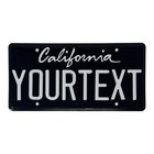 California Style Us Embossed License Plate Usa Black And White Custom Reflective