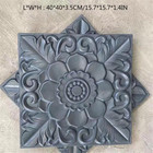 2 Pcs Concrete Molds For Walkways Diy Plastic Square Concrete Stamps Flagstone