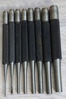 Vintage Starrett  565 Drive Pin Punch Set Of 8 Wood Holder