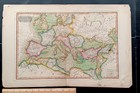 Wall Map   romanum Imperium   Original Antique 1811   Ancient Geography  21x13 