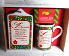 Vintage Footprint Daily Blessings Ceramic Gift Set Mug Wall Plaque New Open Box