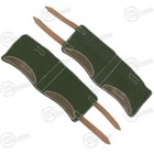 Army Green Canvas   Brown Leather Gaiters - Reproduction Ww2 German Military