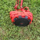 Adjustable Nylon Grazing Muzzle Red  Never Used W o Tags