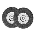6in Wire Wheel Brush For Bench Grinder  Coarse Crimped Steel Wire 0 012  With   