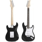Electric Guitar Full Size With Amp Case And Accessories Pack Beginner Black