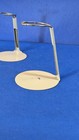 Vintage Adjustable Metal Doll Stands Lot Of 5 White Display Holders Small Large