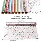 Clear Cellophane Wrap 8 Rolls 34  X 16 4ft Polka Dots Gift Basket Christmas