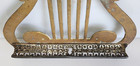 Vintage Brass Lyre Harp Sheet Music Partial Stand Shelf Art Deco Design  No Base
