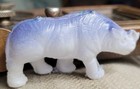 Vintage Blue Purple Rhinoceros Plastic Hollow Toy Figurine