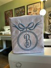 Monogrammed In Bow Frame Tissue Box Cover-great Gift Idea - Free Ship