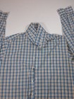 Dockers Men s Blue   Orange Plaid Long Sleeve Button Down Shirt     Size Large