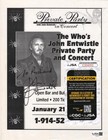 John Entwistle The Who Signed Autograph 8 5x11 Party Flier Advertisement Jsa Coa