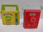 Vtg Lot 2   fisher Price Music Box Radios Wind Up Toys Clean   Works