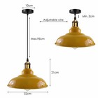 Vintage Industrial Ceiling Pendant Light Metal Light Shade Hanging Retro Lamp Uk
