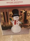 7  Tall Waving Snowman Christmas Airblown Inflatable Lights Up Yard Decor
