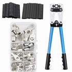 140pcs Copper Lugs Ring Terminals Bare Battery Welding Crimp Wire Connectors Kit