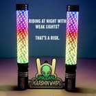 Marshin Whips Big Moe s Rgb Led Fat Whips Magnetic Mount Utv Sxs - Pair 2ft