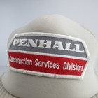 Vintage Penhall Construction Services Division Mesh Trucker Snapback Hat Gray