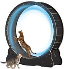 Large Cat Exercise Wheel 40 Inch - Black Solid Wood Cat Wheel Exerciser For I   
