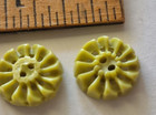 Antique Set Of 4 Matching Unique Design Celluloid Sewing Buttons Clothes Jewelry