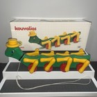 Vintage Kouvalias Wooden Pull Toy Cricket Caterpillar Colorful Greece Greek  box